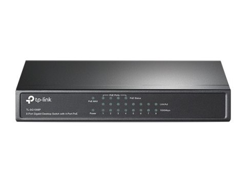 TP-LINK | Switch | TL-SG1008P | Niezarządzalny | Desktop | Porty 1 Gb/s (RJ-45) w liczbie 8 | Porty PoE w liczbie 4 | Typ zasila TP-LINK | Switch | TL-SG1008P | Niezarządzalny | Desktop | Porty 1 Gb/s (RJ-45) w liczbie 8 | Porty PoE w liczbie 4 | Typ zasila