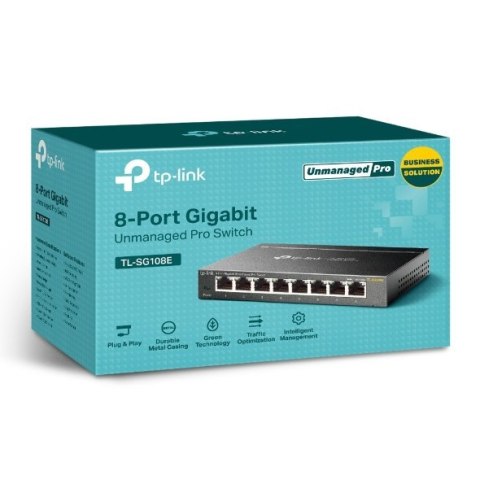 TP-LINK | Switch | TL-SG108E | Web managed | Wall mountable | 1 Gbps (RJ-45) ports quantity 8 | SFP ports quantity | Power suppl TP-LINK | Switch | TL-SG108E | Web managed | Wall mountable | 1 Gbps (RJ-45) ports quantity 8 | SFP ports quantity | Power suppl