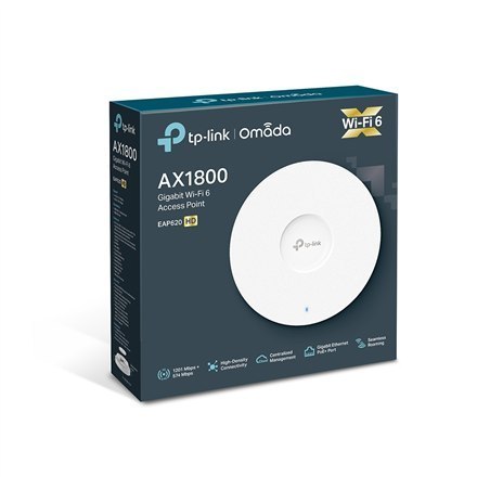 TP-LINK | TP-Link EAP620 AX1800 Ceiling Mount WiFi 6 Access Point | EAP620 | 802.11ax | 1201+574 Mbit/s | 10/100/1000 Mbit/s | E TP-LINK | TP-Link EAP620 AX1800 Ceiling Mount WiFi 6 Access Point | EAP620 | 802.11ax | 1201+574 Mbit/s | 10/100/1000 Mbit/s | E