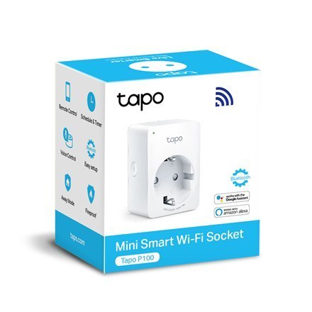 TP-LINK | Tapo P100 (1-pak) | Mini inteligentne gniazdo Wi-Fi | Biały TP-LINK | Tapo P100 (1-pak) | Mini inteligentne gniazdo Wi-Fi | Biały