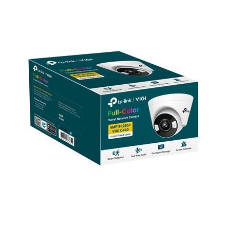 TP-LINK | VIGI 4MP Full-Colour Turret Network Camera | VIGI C440 | Dome | 4 MP | 2.8 mm | H.265+/H.265/H.264+/H.264 | MicroSD TP-LINK | VIGI 4MP Full-Colour Turret Network Camera | VIGI C440 | Dome | 4 MP | 2.8 mm | H.265+/H.265/H.264+/H.264 | MicroSD