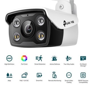 TP-LINK | VIGI 4MP Outdoor Full-Color Network Camera | VIGI C340 | month(s) | Bullet | 4 MP | 2.8 mm | IP66 | H.265+/H.265/H.264