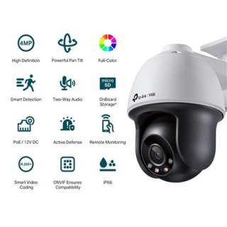 TP-LINK | VIGI 4MP Outdoor Full-Color Pan Tilt Network Camera | VIGI C540 | month(s) | Dome | 4 MP | 4 mm | IP66 | H.265+/H.265/