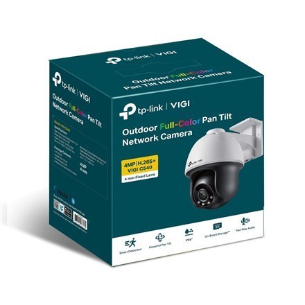 TP-LINK | VIGI 4MP Outdoor Full-Color Pan Tilt Network Camera | VIGI C540 | month(s) | Dome | 4 MP | 4 mm | IP66 | H.265+/H.265/ TP-LINK | VIGI 4MP Outdoor Full-Color Pan Tilt Network Camera | VIGI C540 | month(s) | Dome | 4 MP | 4 mm | IP66 | H.265+/H.265/