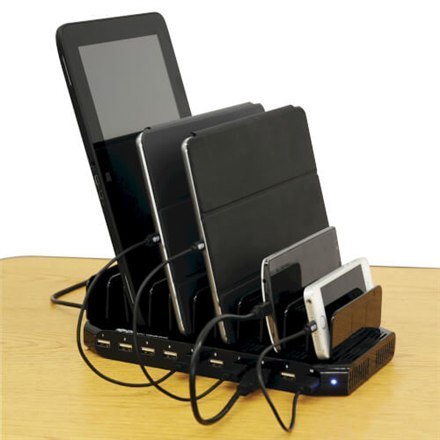 Tripp Lite | 10-portowa stacja ładująca USB z regulowanym schowkiem | U280-010-ST-CEE | 96 W Tripp Lite | 10-portowa stacja ładująca USB z regulowanym schowkiem | U280-010-ST-CEE | 96 W