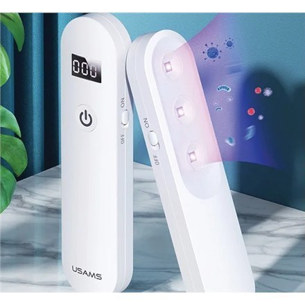 USAMS Mini UV-C disinfection lamp, manual sterilizer, white/white ZB159XDD01 (US-ZB159) USAMS Mini UV-C disinfection lamp, manual sterilizer, white/white ZB159XDD01 (US-ZB159)