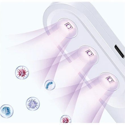 USAMS Mini UV-C disinfection lamp, manual sterilizer, white/white ZB159XDD01 (US-ZB159) USAMS Mini UV-C disinfection lamp, manual sterilizer, white/white ZB159XDD01 (US-ZB159)