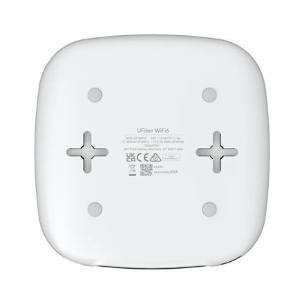 Ubiquiti | UFiber WiFi6 GPON CPE | UF-WiFi6 | 802.11ax | 10/100 Mbps (RJ-45) ports quantity | 10/100/1000 Mbit/s | Ethernet LAN Ubiquiti | UFiber WiFi6 GPON CPE | UF-WiFi6 | 802.11ax | 10/100 Mbps (RJ-45) ports quantity | 10/100/1000 Mbit/s | Ethernet LAN