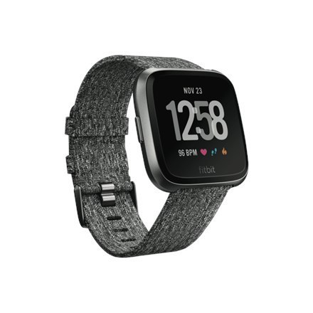 Versa | Smart watch | NFC | Color LCD | Touchscreen | Activity monitoring 24/7 | Waterproof | Bluetooth | Charcoal Woven Versa | Smart watch | NFC | Color LCD | Touchscreen | Activity monitoring 24/7 | Waterproof | Bluetooth | Charcoal Woven