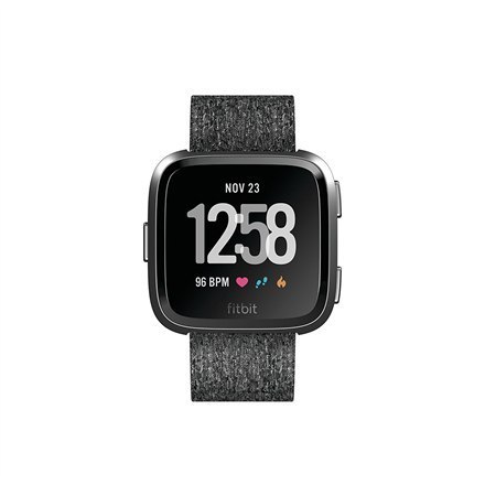 Versa | Smart watch | NFC | Color LCD | Touchscreen | Activity monitoring 24/7 | Waterproof | Bluetooth | Charcoal Woven Versa | Smart watch | NFC | Color LCD | Touchscreen | Activity monitoring 24/7 | Waterproof | Bluetooth | Charcoal Woven