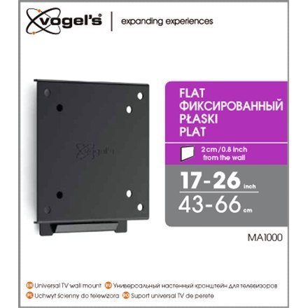 Vogels | Uchwyt Ścienny | MA1000-A1 | Stały | 17-26 cali | Maksymalne obciążenie 30 kg | Czarny Vogels | Uchwyt Ścienny | MA1000-A1 | Stały | 17-26 cali | Maksymalne obciążenie 30 kg | Czarny