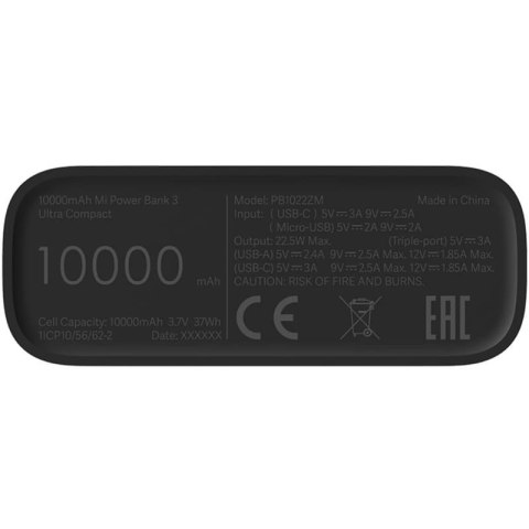 Xiaomi | 3 Ultra Compact | Mi Power Bank | 10000 mAh | USB-A, USB-C | Black Xiaomi | 3 Ultra Compact | Mi Power Bank | 10000 mAh | USB-A, USB-C | Black