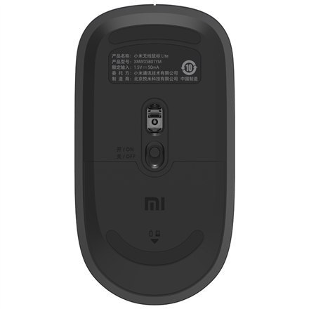 Xiaomi | Bezprzewodowa mysz Lite | Optyczna mysz | USB Typ A | Szara/Czarna Xiaomi | Bezprzewodowa mysz Lite | Optyczna mysz | USB Typ A | Szara/Czarna