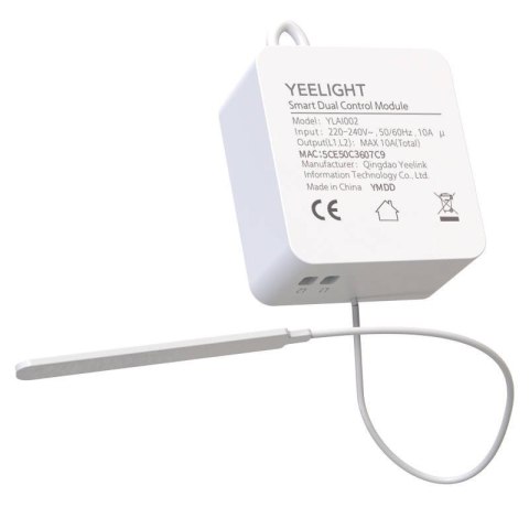 Yeelight | Inteligentny moduł przekaźnika z podwójnym sterowaniem | 200 W | Wi-Fi IEEE 802.11 b/g/n 2.4GHz Yeelight | Inteligentny moduł przekaźnika z podwójnym sterowaniem | 200 W | Wi-Fi IEEE 802.11 b/g/n 2.4GHz