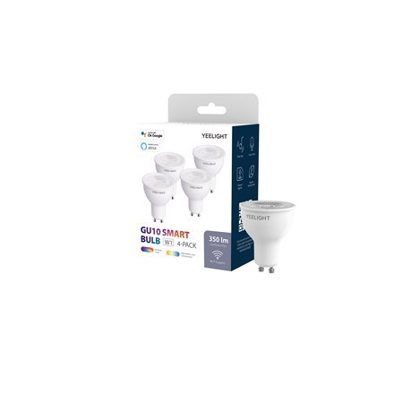 Yeelight LED Smart Bulb GU10 4,5W 350Lm W1 RGB Multicolor, opakowanie 4 sztuk Yeelight | LED Smart Bulb GU10 4,5W 350Lm W1 RGB M Yeelight LED Smart Bulb GU10 4,5W 350Lm W1 RGB Multicolor, opakowanie 4 sztuk Yeelight | LED Smart Bulb GU10 4,5W 350Lm W1 RGB M
