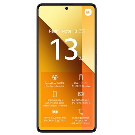 Xiaomi Redmi Note 13 w kolorze Grafitowy, Dual SIM 6.67 cali, AMOLED 1080x2400, 2.4GHz & 2.0GHz, 128GB, 6GB RAM, Android 13, 5G. Xiaomi Redmi Note 13 w kolorze Grafitowy, Dual SIM 6.67 cali, AMOLED 1080x2400, 2.4GHz & 2.0GHz, 128GB, 6GB RAM, Android 13, 5G.