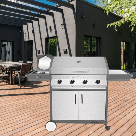 Grill gazowy stacjonarny MERIDIAN 4 ze stali nierdzewnej