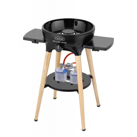 Grill gazowy CADAC BBQ City Chef 40 bambusowe nogi CZARNY