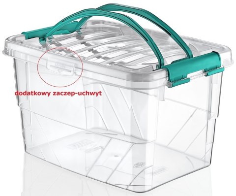 Pojemnik plastikowy 13L PROSTOKĄT MULTI BOX z pokrywką i uchwytem Pojemnik plastikowy 13L PROSTOKĄT MULTI BOX z pokrywką i uchwytem