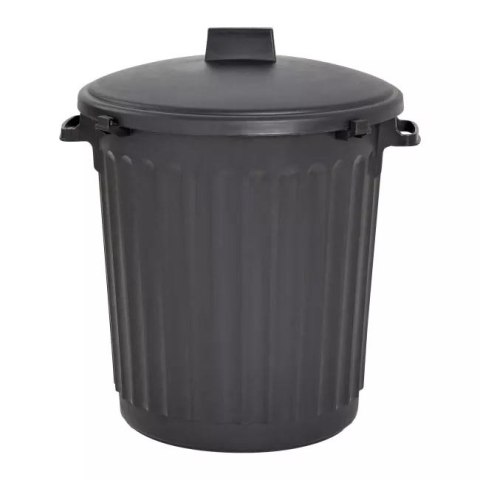 Kosz na śmieci ECO 80L pojemnik na odpady z pokrywą CZARNY Kosz na śmieci ECO 80L pojemnik na odpady z pokrywą CZARNY
