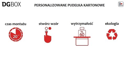 Pudełko kartonowe personalizowane DGBOX SZARE