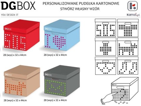 Pudełko kartonowe personalizowane DGBOX SZARE