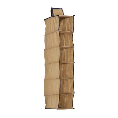 Organizer 6-częściowy 15x30x84cm wiszący do szafy BEŻOWY Organizer 6-częściowy 15x30x84cm wiszący do szafy BEŻOWY