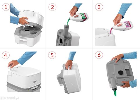 Toaleta turystyczna THETFORD PORTA POTTI 365 przenośna z pompką tłokową - 92820