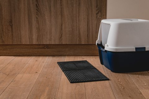 Mata 30x30cm przed kuwetę JASNO-SZARA FIBOO