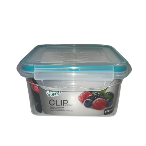 Pojemnik plastikowy 680ml KWADRAT SAVER BOX z pokrywką Pojemnik plastikowy 680ml KWADRAT SAVER BOX z pokrywką