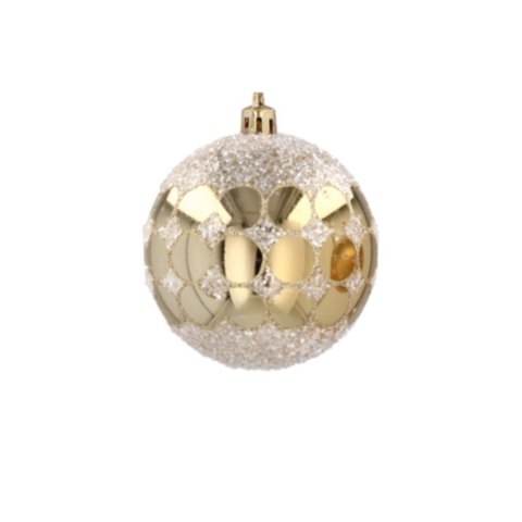 Bombki choinkowe 8cm kpl 6 szt ZŁOTE W2 Bombki choinkowe 8cm kpl 6 szt ZŁOTE W2