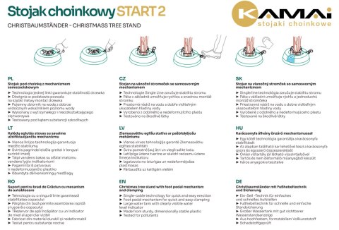 Stojak choinkowy KAMAI START 3 do drzewka 3,0m ZIELONY NET