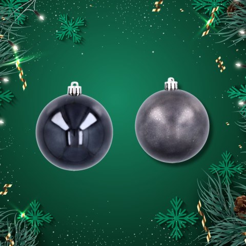 Ekskluzywna Bombka Choinkowa od Kamai Christmas Decoration® - Kolor Antracyt, Komplet 4 Sztuk Ekskluzywna Bombka Choinkowa od Kamai Christmas Decoration® - Kolor Antracyt, Komplet 4 Sztuk