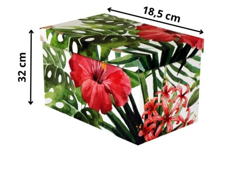 Pudełko dekoracyjne, porządkowe 300x180x190 mm kaszerowane PALMA 1 - KWIAT FILO Pudełko dekoracyjne, porządkowe 300x180x190 mm kaszerowane PALMA 1 - KWIAT FILO