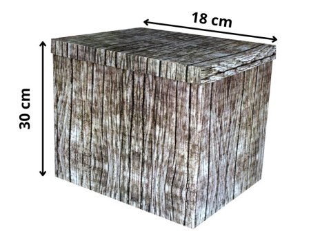 Pudełko dekoracyjne, porządkowe 370x300x320 mm kaszerowane DREWNO Pudełko dekoracyjne, porządkowe 370x300x320 mm kaszerowane DREWNO
