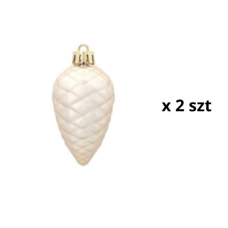Komplet 19 Bombek Choinkowych Kamai Christmas Decoration® - Kolor Szampański z Gwiazdą na Czubek