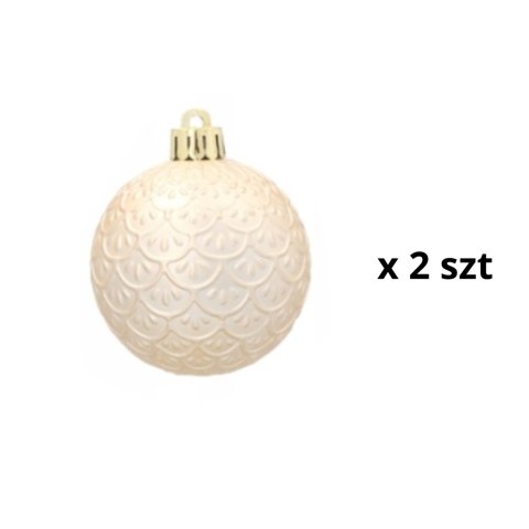 Komplet 19 Bombek Choinkowych Kamai Christmas Decoration® - Kolor Szampański z Gwiazdą na Czubek