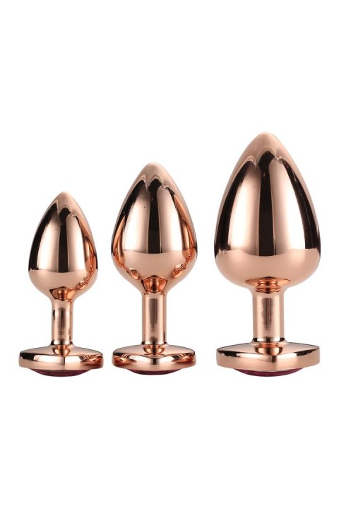 GLEAMING LOVE ROSE GOLD PLUG SET GLEAMING LOVE ROSE GOLD PLUG SET