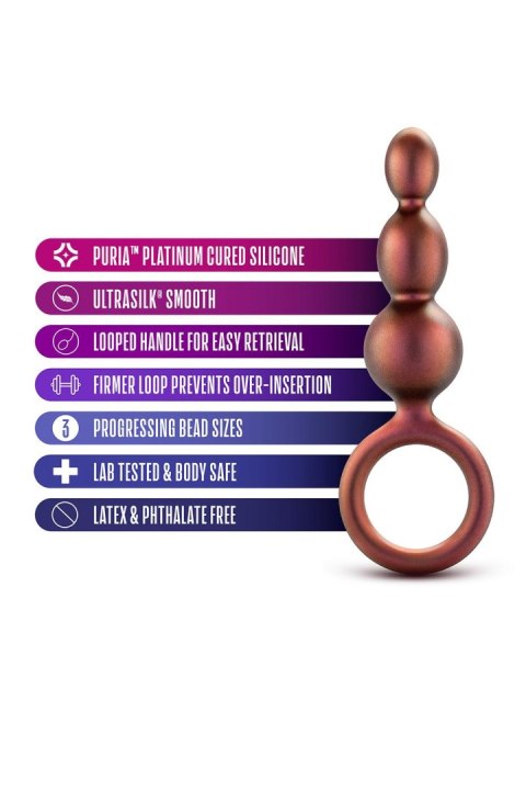 ANAL ADVENTURES MATRIX BEADED LOOP PLUG COPPER ANAL ADVENTURES MATRIX BEADED LOOP PLUG COPPER