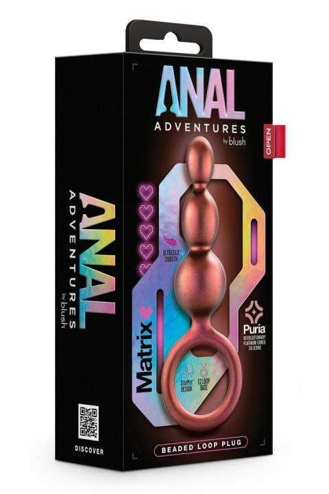 ANAL ADVENTURES MATRIX BEADED LOOP PLUG COPPER ANAL ADVENTURES MATRIX BEADED LOOP PLUG COPPER