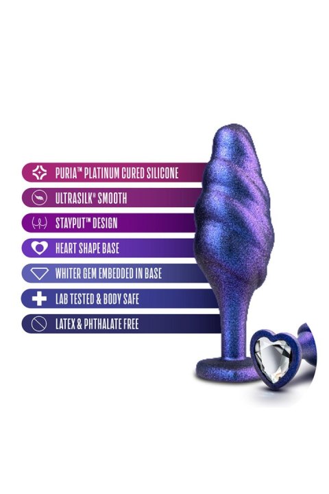 ANAL ADVENTURES MATRIX BUMPED BLING PLUG SAPPHIRE ANAL ADVENTURES MATRIX BUMPED BLING PLUG SAPPHIRE