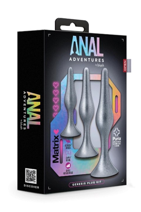 ANAL ADVENTURES MATRIX GENESIS PLUG KIT STELLAR SILVER ANAL ADVENTURES MATRIX GENESIS PLUG KIT STELLAR SILVER
