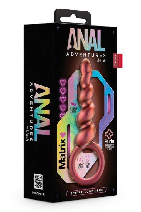 ANAL ADVENTURES MATRIX SPIRAL LOOP PLUG COPPER ANAL ADVENTURES MATRIX SPIRAL LOOP PLUG COPPER