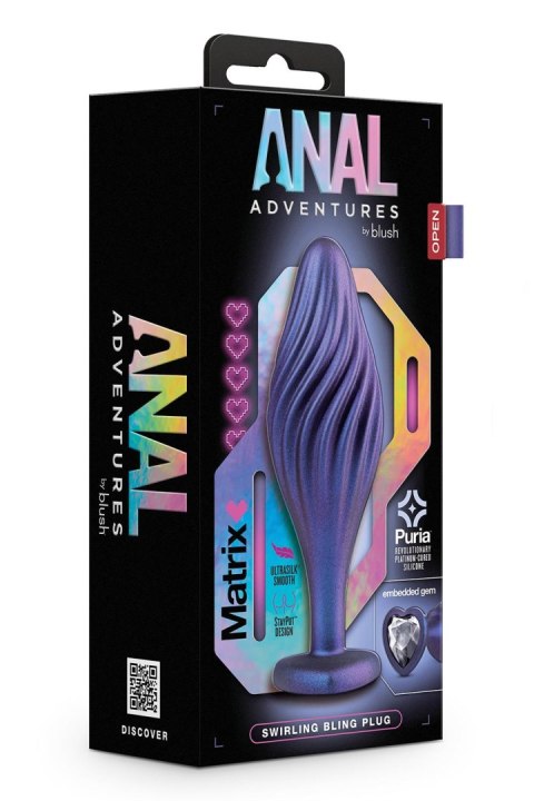ANAL ADVENTURES MATRIX SWIRLING BLING PLUG SAPPHIRE ANAL ADVENTURES MATRIX SWIRLING BLING PLUG SAPPHIRE