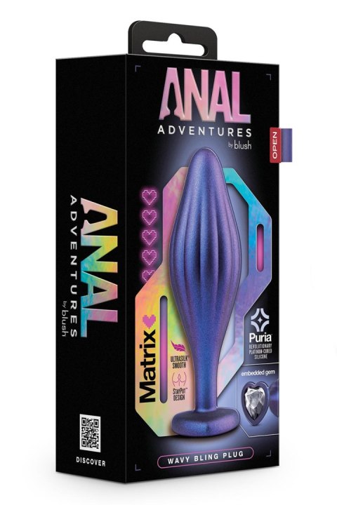 ANAL ADVENTURES MATRIX WAVY BLING PLUG SAPPHIRE ANAL ADVENTURES MATRIX WAVY BLING PLUG SAPPHIRE