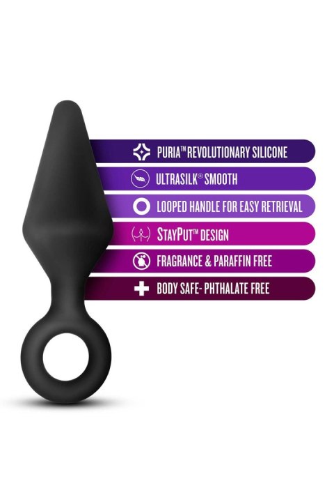 ANAL ADVENTURES PLATINUM SILICONE LOOP PLUG LARGE BLACK ANAL ADVENTURES PLATINUM SILICONE LOOP PLUG LARGE BLACK