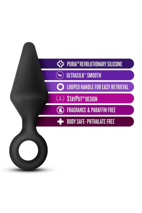 ANAL ADVENTURES PLATINUM SILICONE LOOP PLUG MEDIUM BLACK ANAL ADVENTURES PLATINUM SILICONE LOOP PLUG MEDIUM BLACK
