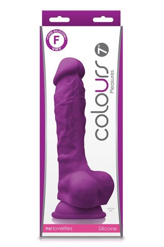 COLOURS PLEASURES 7 INCH DILDO PURPLE