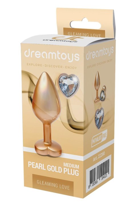 GLEAMING LOVE PEARL GOLD PLUG MEDIUM GLEAMING LOVE PEARL GOLD PLUG MEDIUM