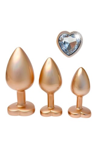 GLEAMING LOVE PEARL GOLD PLUG SET